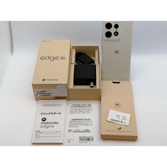 中古】MOTOROLA SoftBank 【SIMフリー】 motorola edge 50s pro バニラ