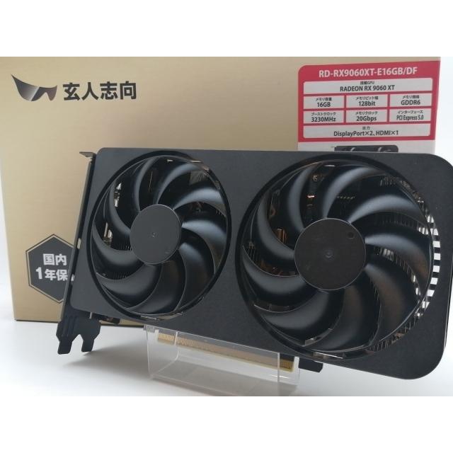 中古】玄人志向 RD-RX9060XT-E16GB/DF RX9060XT/16GB(GDDR6)【津田沼