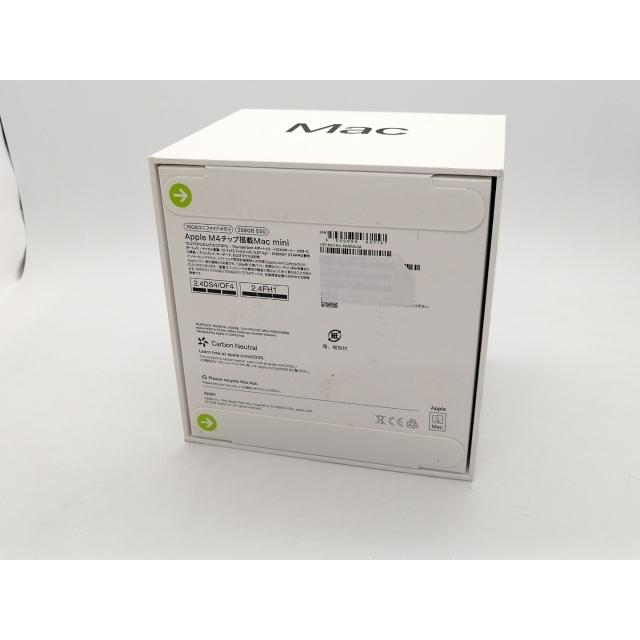 未使用】Apple Mac mini M4(CPU:10C/GPU:10C) 16GB/256GB シルバー