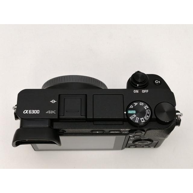 【中古】SONY α6300 パワーズームレンズキット ILCE-6300L ブラック【新宿2】保証期間１ヶ月【ランクA】