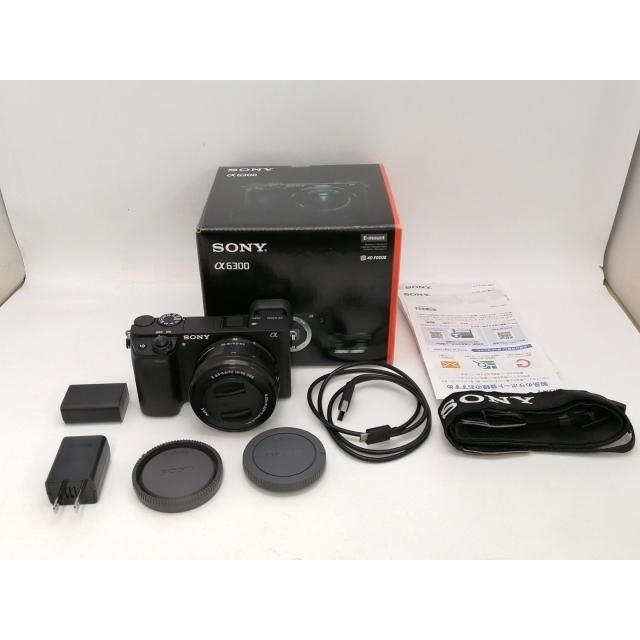 【中古】SONY α6300 パワーズームレンズキット ILCE-6300L ブラック【新宿2】保証期間１ヶ月【ランクA】
