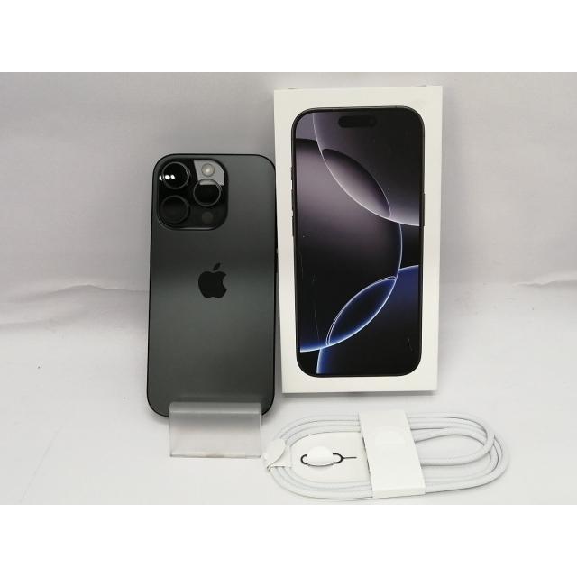 【中古】【赤ロム保証あり】Apple au 【SIMフリー】 iPhone 16 Pro 128GB ブラックチタニウム MYMV3J/A【川越クレアモール】保証期間１ヶ月【ランクB】の画像