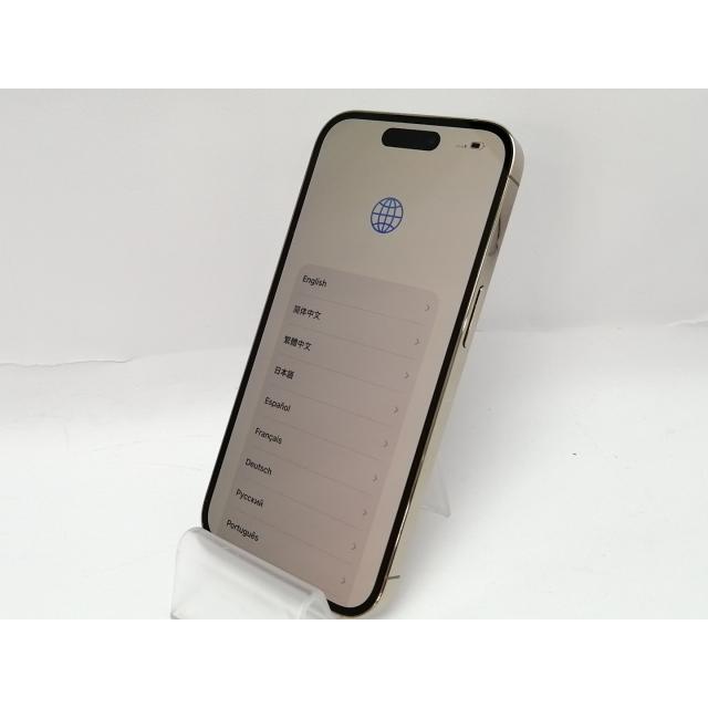 【中古】Apple SoftBank 【SIMフリー】 iPhone 14 Pro 128GB ゴールド MQ073J/A【川越クレアモール】保証期間１ヶ月【ランクA】の画像