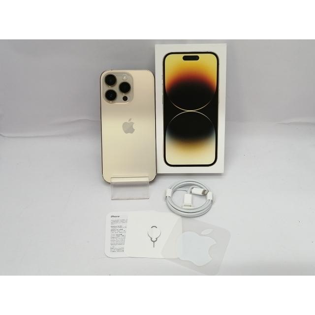 【中古】Apple SoftBank 【SIMフリー】 iPhone 14 Pro 128GB ゴールド MQ073J/A【川越クレアモール】保証期間１ヶ月【ランクA】の画像