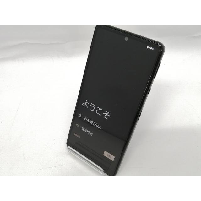 中古】SHARP au 【SIMロック解除済み】 AQUOS sense5G ブラック 4GB