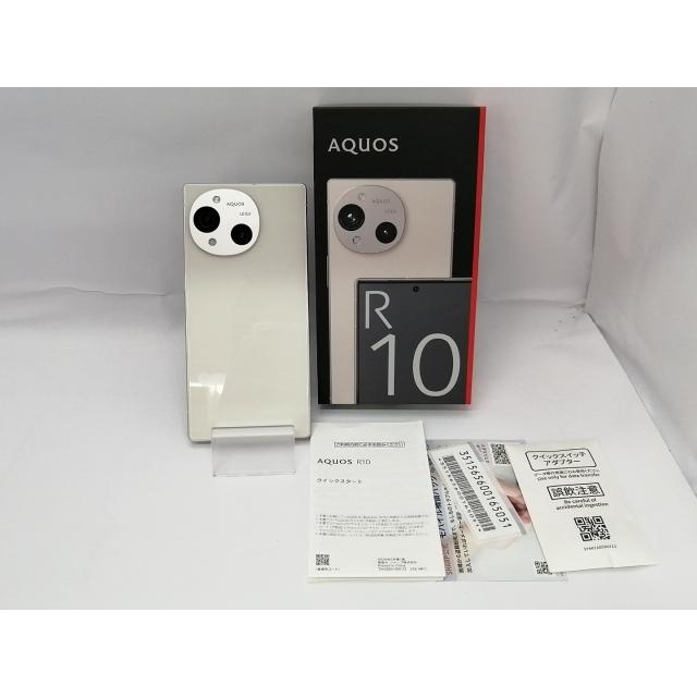 中古】SHARP 国内版 【SIMフリー】 AQUOS R10 カシミヤホワイト 12GB