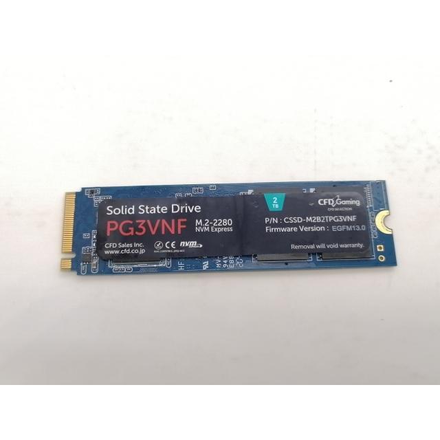 中古 CSSD-M2B2TPG3VNF 容量：2T 中古】CFD PG3VNF（CSSD-M2B2TPG3VNF） 2TB/M.2 2280(PCIe4.0 NVMe
