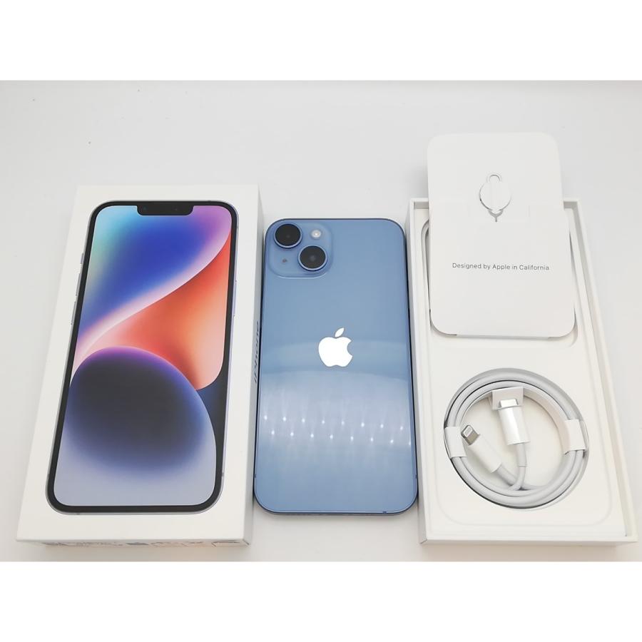 中古】Apple docomo 【SIMフリー】 iPhone 14 128GB ブルー MPVJ3J/A  