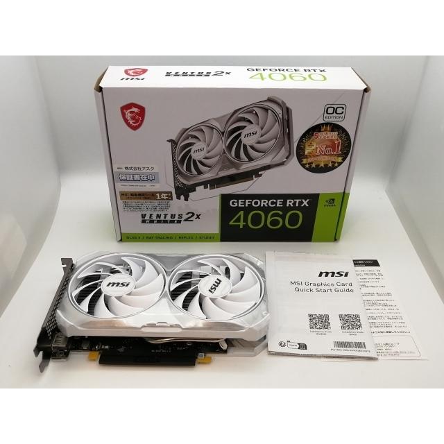 中古】MSI GeForce RTX 4060 VENTUS 2X WHITE 8G OC (GeForce 中古】MSI GeForce RTX 4060 VENTUS 2X WHITE 8G OC (GeForce