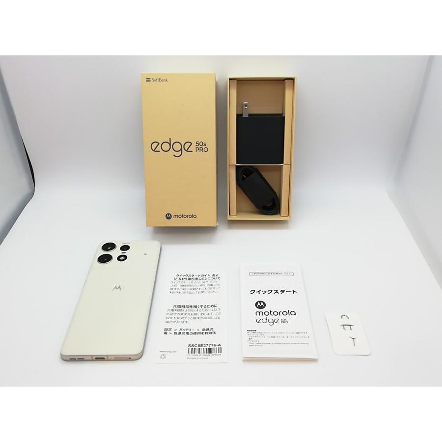 中古】MOTOROLA SoftBank 【SIMフリー】 motorola edge 50s pro バニラ