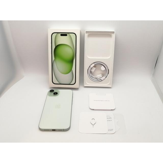 【中古】Apple 国内版 【SIMフリー】 iPhone 15 Plus 256GB グリーン MU0Q3J/A【高崎モントレー】保証期間１ヶ月【ランクA】の画像