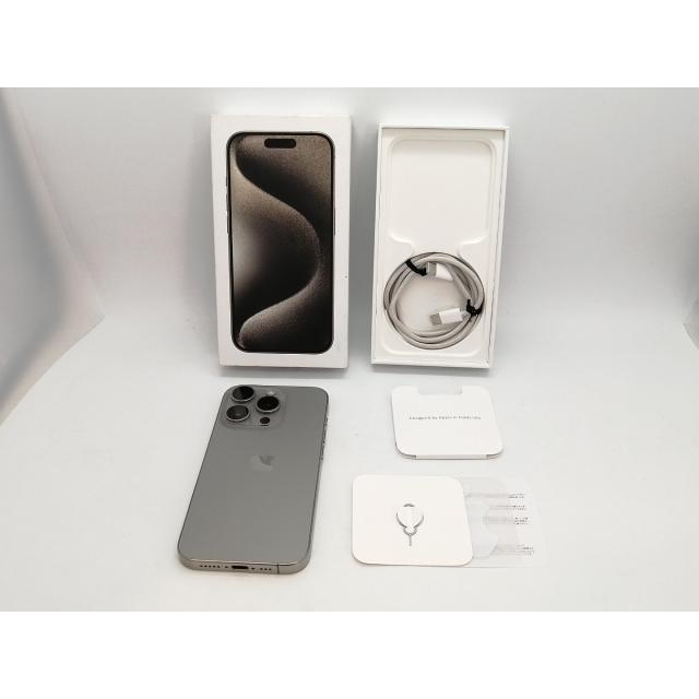 【中古】Apple 国内版 【SIMフリー】 iPhone 15 Pro 128GB ナチュラルチタニウム MTU93J/A【高崎モントレー】保証期間１ヶ月【ランクB】の画像