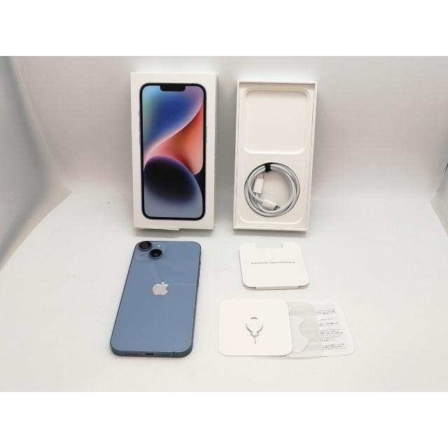【中古】【赤ロム保証あり】Apple au 【SIMフリー】 iPhone 14 128GB ブルー MPVJ3J/A【高崎モントレー】保証期間１ヶ月【ランクC】の画像