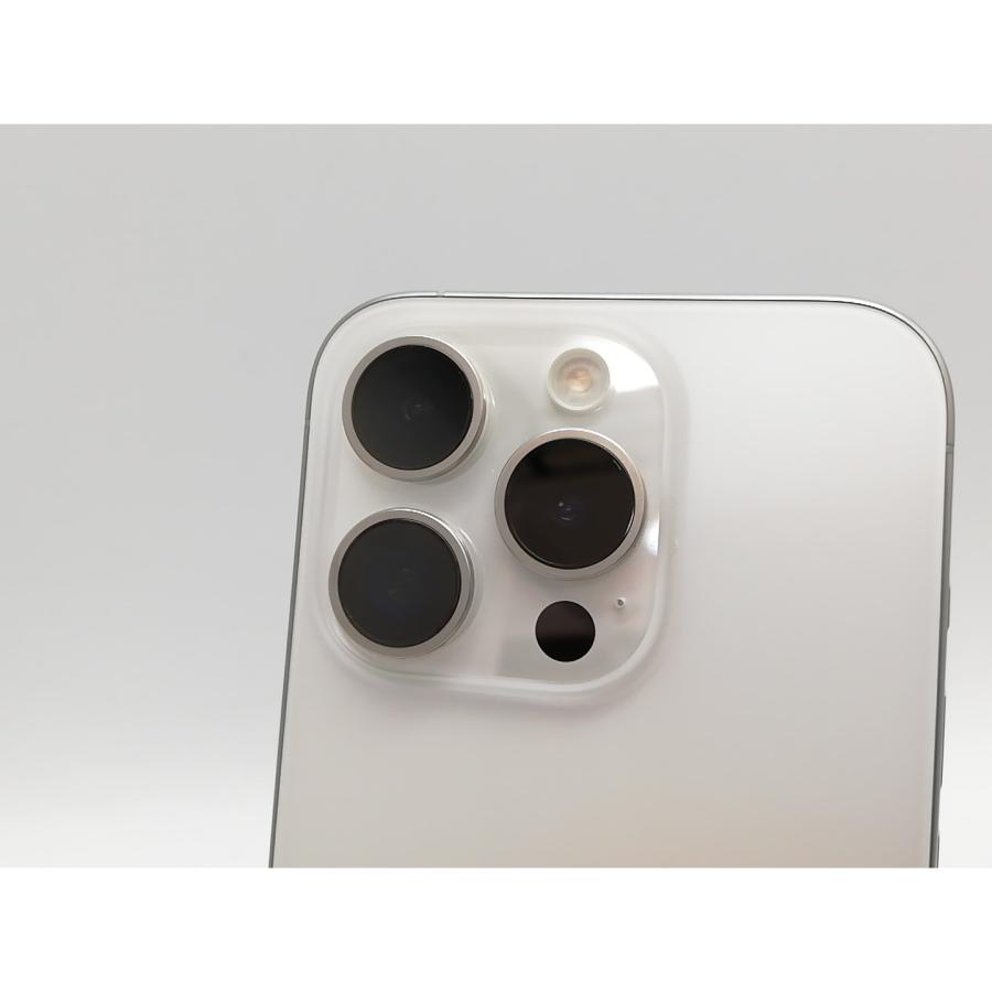 【中古】Apple 国内版 【SIMフリー】 iPhone 15 Pro 128GB ホワイトチタニウム MTU83J/A【高崎モントレー】保証期間１ヶ月【ランクB】の画像