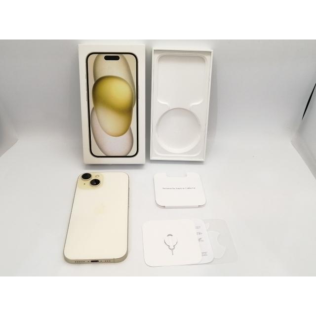 【中古】Apple 国内版 【SIMフリー】 iPhone 15 128GB イエロー MTMK3J/A【高崎モントレー】保証期間１ヶ月【ランクB】の画像