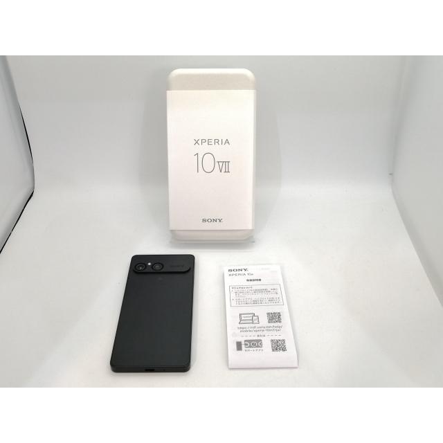 【中古】SONY 国内版 【SIMフリー】 Xperia 10 VII チャコールブラック 8GB 128GB XQ-FE44【高崎モントレー】保証期間１ヶ月【ランクA】の画像