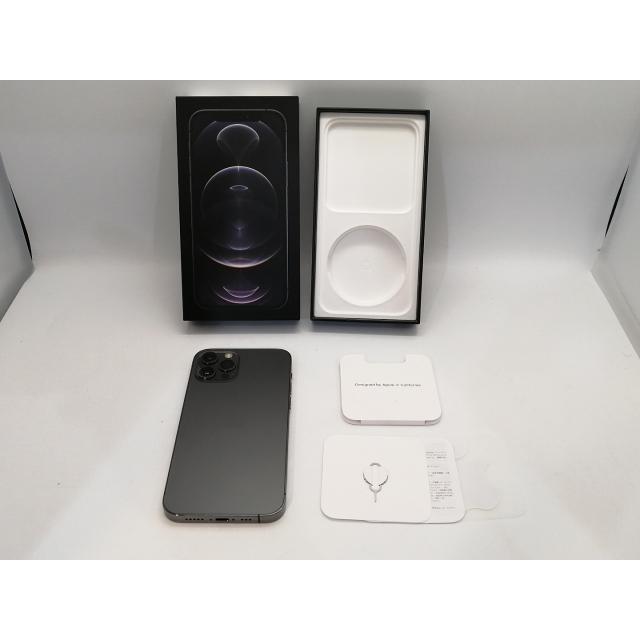 【中古】Apple SoftBank 【SIMロック解除済み】 iPhone 12 Pro 256GB グラファイト MGM93J/A【高崎モントレー】保証期間１ヶ月【ランクC】の画像