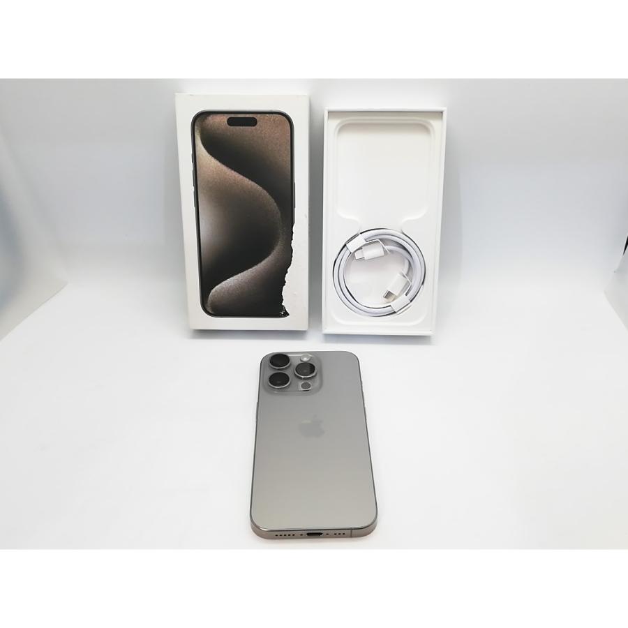 【中古】Apple 楽天モバイル 【SIMフリー】 iPhone 15 Pro 128GB ナチュラルチタニウム MTU93J/A【高崎モントレー】保証期間１ヶ月【ランクC】の画像