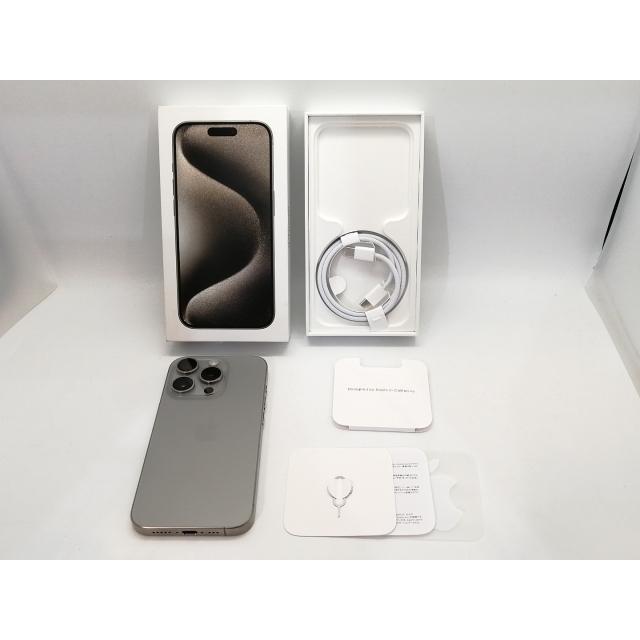 【中古】Apple 国内版 【SIMフリー】 iPhone 15 Pro 256GB ナチュラルチタニウム MTUF3J/A【高崎モントレー】保証期間１ヶ月【ランクA】の画像