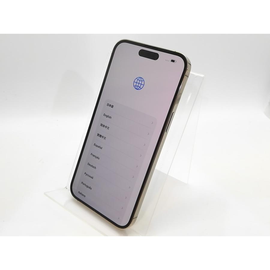 【中古】Apple docomo 【SIMフリー】 iPhone 14 Pro Max 128GB ゴールド MQ983J/A【高崎モントレー】保証期間１ヶ月【ランクB】の画像