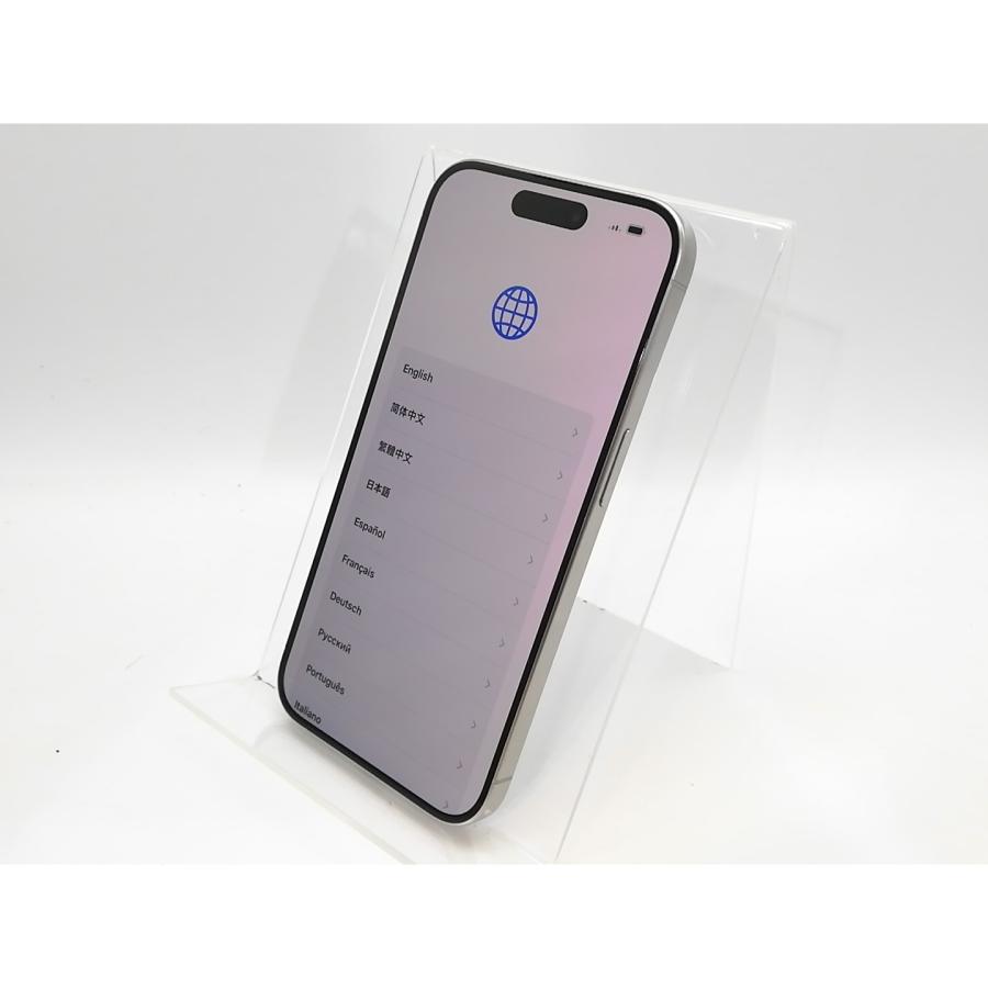 【中古】Apple 国内版 【SIMフリー】 iPhone 15 Pro 256GB ホワイトチタニウム MTUD3J/A【高崎モントレー】保証期間１ヶ月【ランクA】の画像