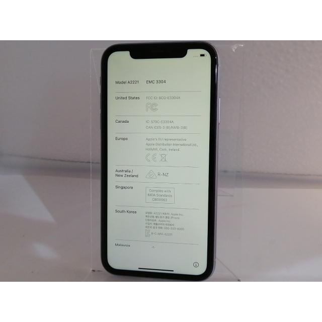 中古】Apple 国内版 【SIMフリー】 iPhone 11 64GB パープル MWLX2J/A
