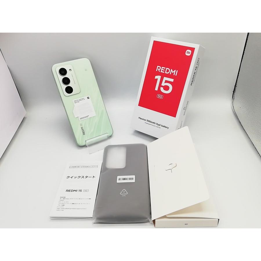 未使用】Xiaomi SoftBank 【SIMフリー】 REDMI 15 5G リップルグリーン 