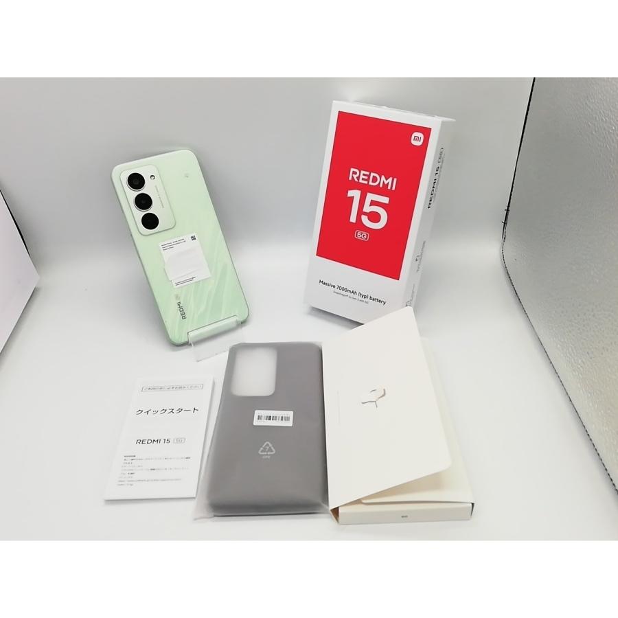 未使用】Xiaomi SoftBank 【SIMフリー】 REDMI 15 5G リップルグリーン