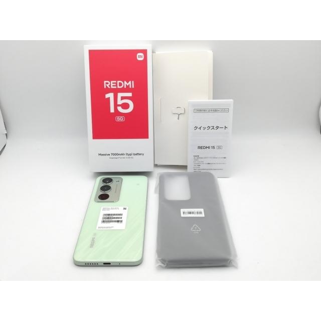 未使用】Xiaomi SoftBank 【SIMフリー】 REDMI 15 5G リップルグリーン