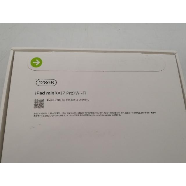 未使用】Apple 【Wi-Fi】 iPad mini（A17Pro/2024） 128GB スペース