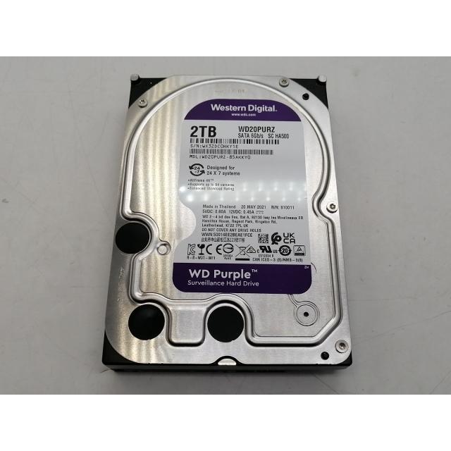 中古】W.D. WD20PURZ WD Purple 2TB/IntelliPower/64MB/6Gbps【大須