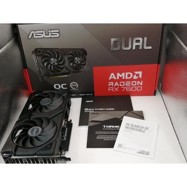 中古】ASUS DUAL-RX7600-O8G-EVO RX7600/8GB(GDDR6)【大須アメ横】保証
