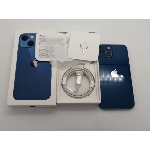 【中古】Apple 国内版 【SIMフリー】 iPhone 13 mini 128GB ブルー MLJH3J/A【大須アメ横】保証期間１ヶ月【ランクB】の画像