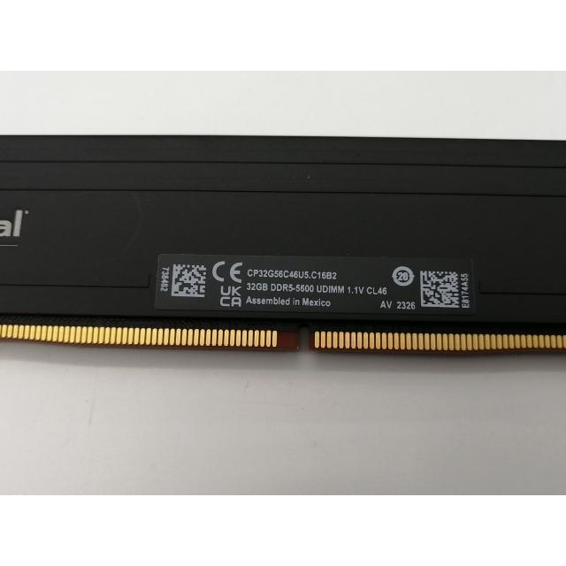 中古】DDR5 32GB 2枚組（合計64GB） DDR5-5600(PC5-44800