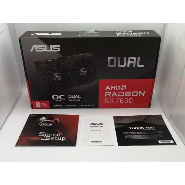 新中古品　【タヌキチ】　ASUS DUAL RX 7600 8GB 中古】ASUS DUAL-RX7600-O8G-V2 RX7600/8GB(GDDR6)【大須アメ横】保証