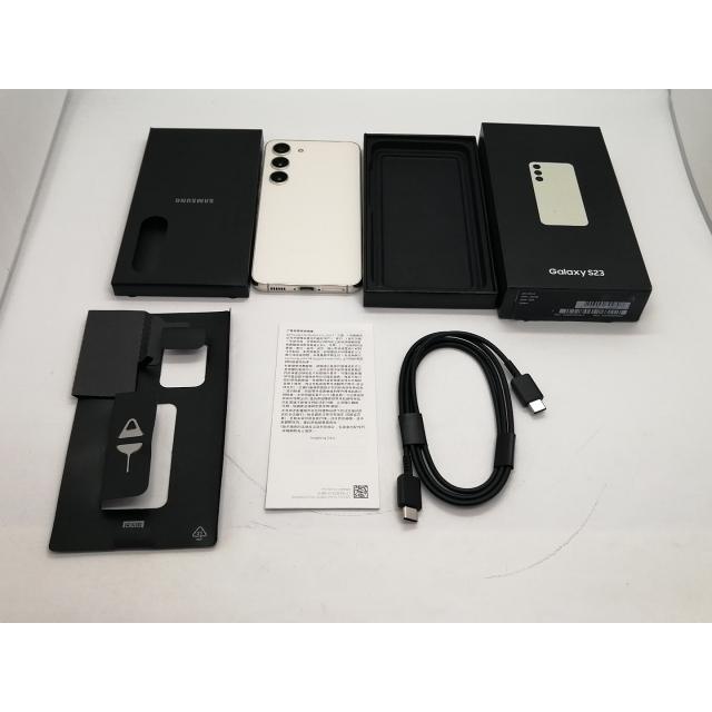 中古】SAMSUNG 海外版 【SIMフリー】 Galaxy S23 クリーム 8GB 256GB