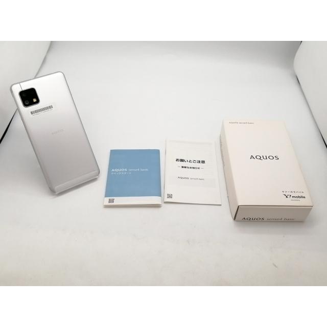品〕 AQUOS sense4 basic 64GB シルバー A003SH Y!mobile【269