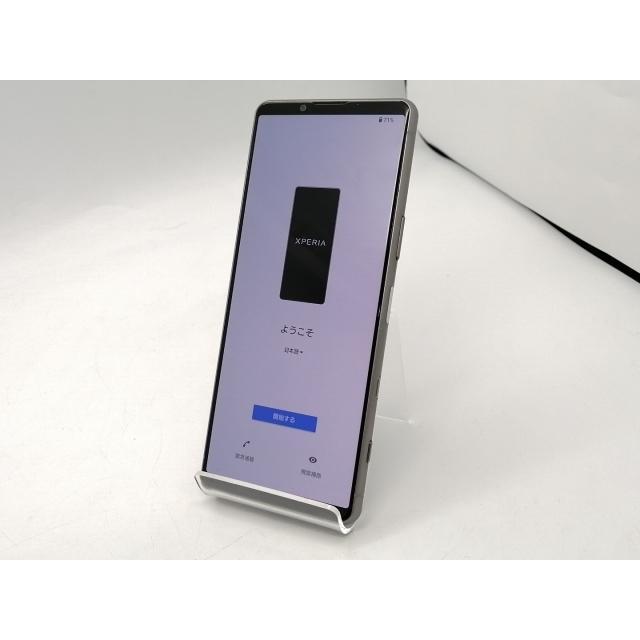 中古】SONY au 【SIMフリー】 Xperia 5 III フロストシルバー 8GB
