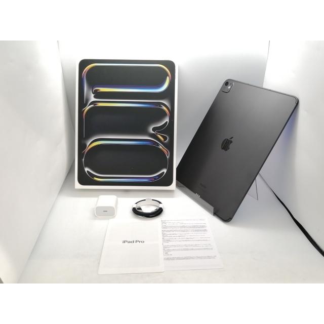 【中古】Apple 国内版 【SIMフリー】 13インチ iPad Pro（M4/2024） 256GB スペースブラック 標準ガラス MVXR3J/A【広島本通】保証期間１ヶ月【ランクA】の画像