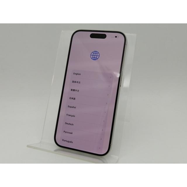 【中古】Apple docomo 【SIMフリー】 iPhone 15 Pro 256GB ホワイトチタニウム MTUD3J/A【なんば】保証期間１ヶ月【ランクA】の画像