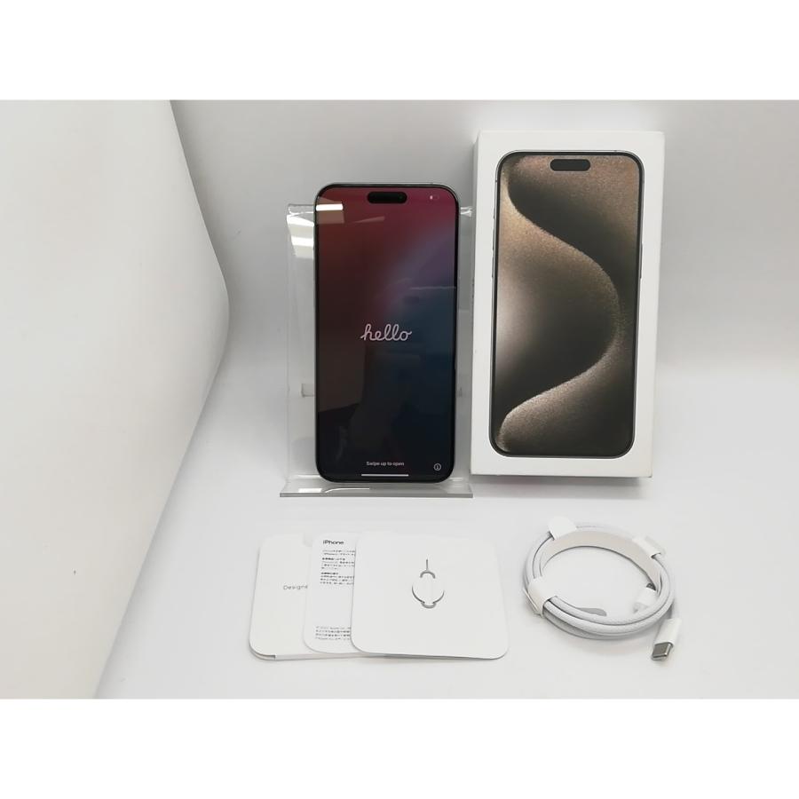 【中古】Apple 国内版 【SIMフリー】 iPhone 15 Pro Max 512GB ナチュラルチタニウム MU6W3J/A【アリオ倉敷】保証期間１ヶ月【ランクA】の画像