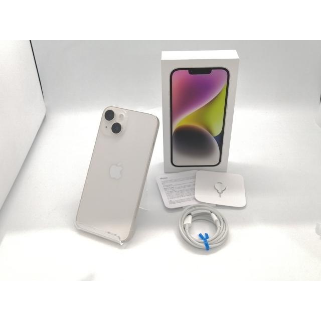【中古】Apple docomo 【SIMフリー】 iPhone 14 128GB スターライト MPUQ3J/A【広島本通】保証期間１ヶ月【ランクC】の画像