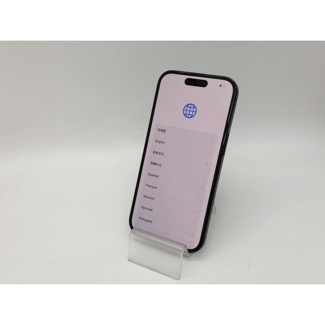 【中古】Apple au 【SIMフリー】 iPhone 15 128GB ブラック MTMH3J/A【広島本通】保証期間１ヶ月【ランクC】の画像
