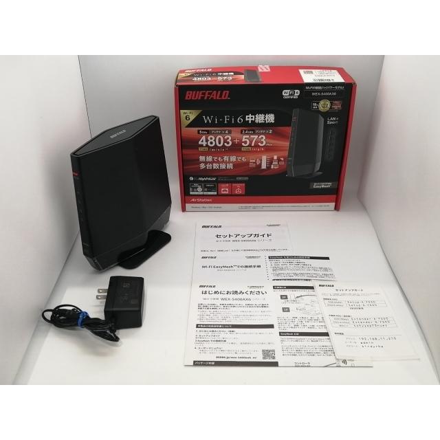 中古】BUFFALO AirStation HighPower WEX-5400AX6 [ブラック] Wi-Fi6
