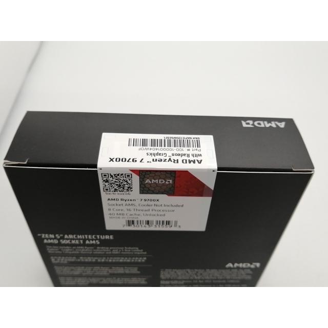 未使用】AMD Ryzen 7 9700X (3.8GHz/TC:5.5GHz) BOX AM5/8C/16T/L3