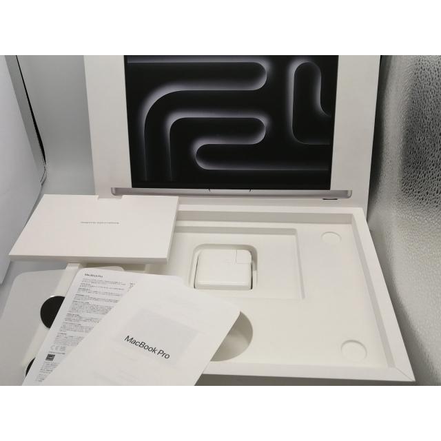 【中古】Apple MacBook Pro 14インチ M3(CPU:8C/GPU:10C) 8GB/512GB シルバー MR7J3J/A (14インチ,M3,2023)【小倉駅前】保証期間１ヶ月【ランクB】の画像