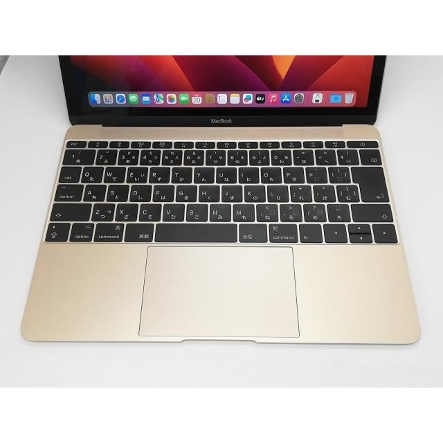 中古】Apple MacBook 12インチ CoreM3:1.2GHz 256GB ゴールド MNYK2J/A
