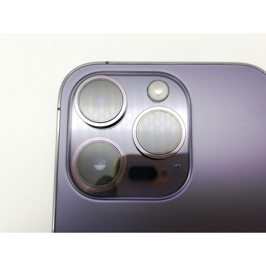 【中古】Apple SoftBank 【SIMフリー】 iPhone 14 Pro 128GB ディープパープル MQ0F3J/A【鹿児島中町】保証期間１ヶ月【ランクC】の画像
