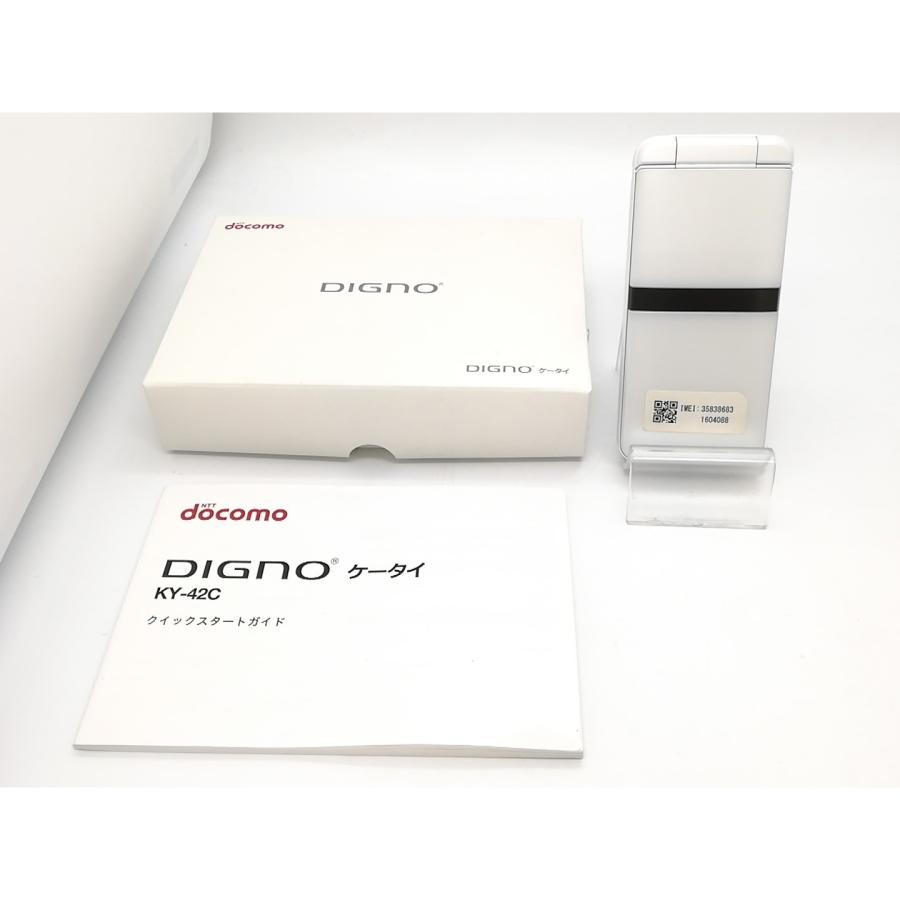 中古】KYOCERA docomo 【SIMフリー】 DIGNOケータイ ホワイト KY-42C