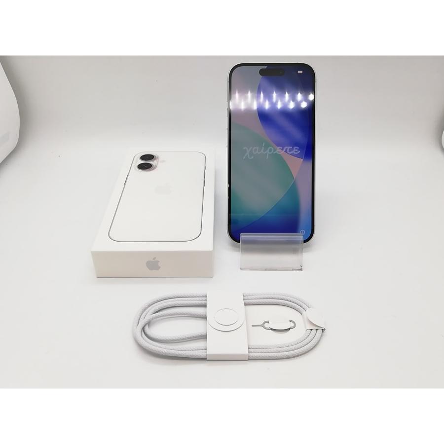 【中古】Apple 国内版 【SIMフリー】 iPhone 16 256GB ホワイト MYDX3J/A【アリオ倉敷】保証期間１ヶ月【ランクA】の画像